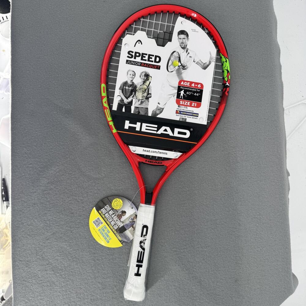 HEAD Speed Junior Tennis Racquet 21 Age 4-6 Kids Youth Red Prestrung Lightweight